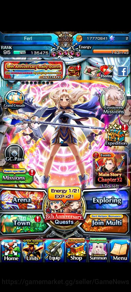 Global|Rank 95|15 Ascend|ChloeTW,Pinnacle IsliidTW,DL RimuruTW,Oikatzo,Pencilgon,SS LizaTW,MiyuTW,etc|Lpot 207|Check SS (GS1859) Grand Summoners Mid-Game Global|Rank 95|15 Ascend|ChloeTW,Pinnacle IsliidTW image 1