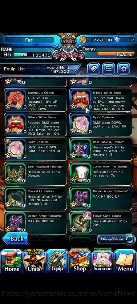 Grand Summoners Accounts Mid-Game Global|Rank 95|15 Ascend|ChloeTW,Pinnacle IsliidTW,DL RimuruTW,Oikatzo,Pencilgon,SS 10
