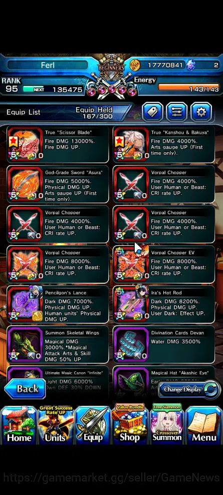 Grand Summoners Accounts Mid-Game Global|Rank 95|15 Ascend|ChloeTW,Pinnacle IsliidTW,DL RimuruTW,Oikatzo,Pencilgon,SS 14