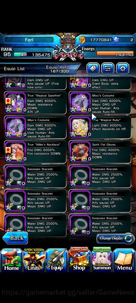 Grand Summoners Accounts Mid-Game Global|Rank 95|15 Ascend|ChloeTW,Pinnacle IsliidTW,DL RimuruTW,Oikatzo,Pencilgon,SS 16