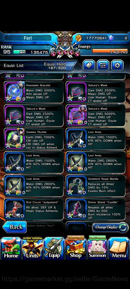 Grand Summoners Accounts Mid-Game Global|Rank 95|15 Ascend|ChloeTW,Pinnacle IsliidTW,DL RimuruTW,Oikatzo,Pencilgon,SS 17