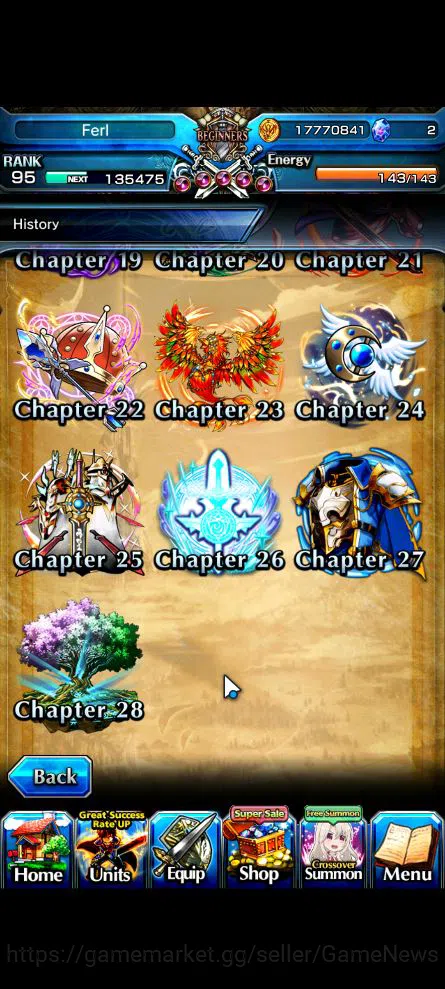 Grand Summoners Accounts Mid-Game Global|Rank 95|15 Ascend|ChloeTW,Pinnacle IsliidTW,DL RimuruTW,Oikatzo,Pencilgon,SS 20