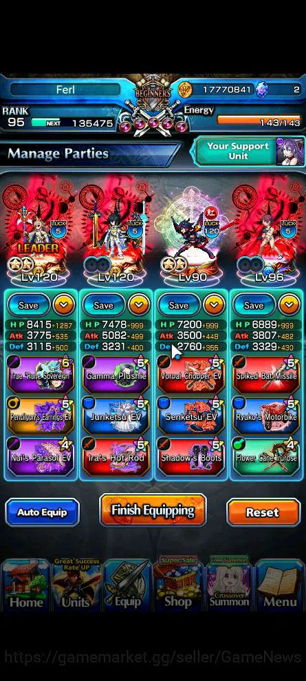 Grand Summoners Accounts Mid-Game Global|Rank 95|15 Ascend|ChloeTW,Pinnacle IsliidTW,DL RimuruTW,Oikatzo,Pencilgon,SS 3