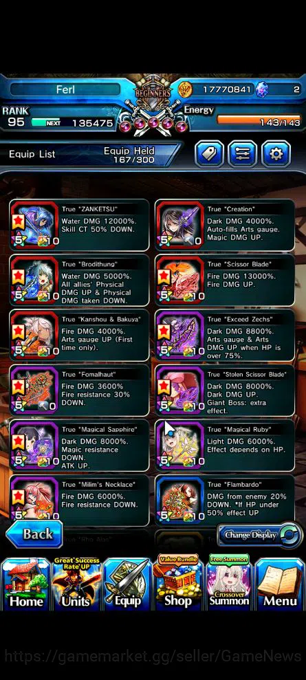 Grand Summoners Accounts Mid-Game Global|Rank 95|15 Ascend|ChloeTW,Pinnacle IsliidTW,DL RimuruTW,Oikatzo,Pencilgon,SS 5