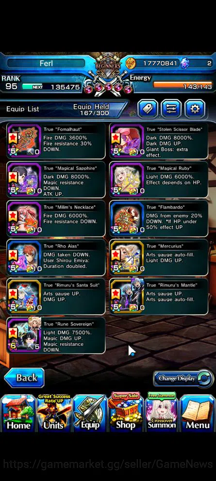 Grand Summoners Accounts Mid-Game Global|Rank 95|15 Ascend|ChloeTW,Pinnacle IsliidTW,DL RimuruTW,Oikatzo,Pencilgon,SS 6