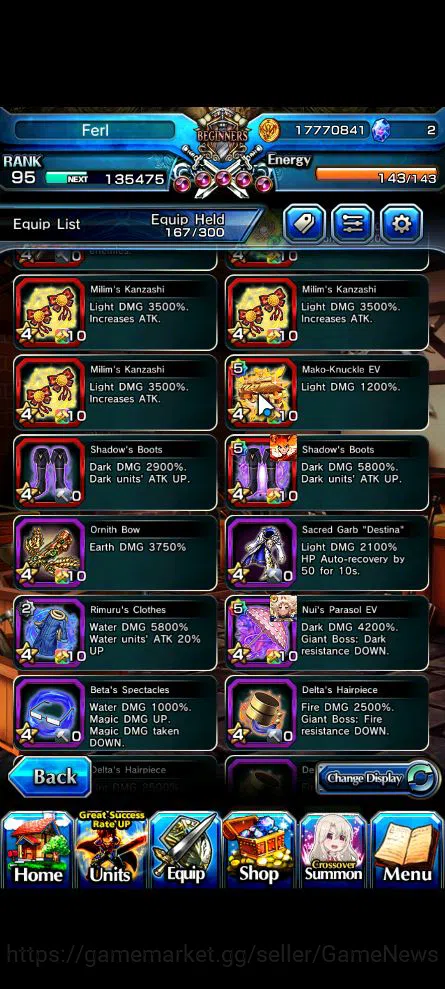 Grand Summoners Accounts Mid-Game Global|Rank 95|15 Ascend|ChloeTW,Pinnacle IsliidTW,DL RimuruTW,Oikatzo,Pencilgon,SS 8