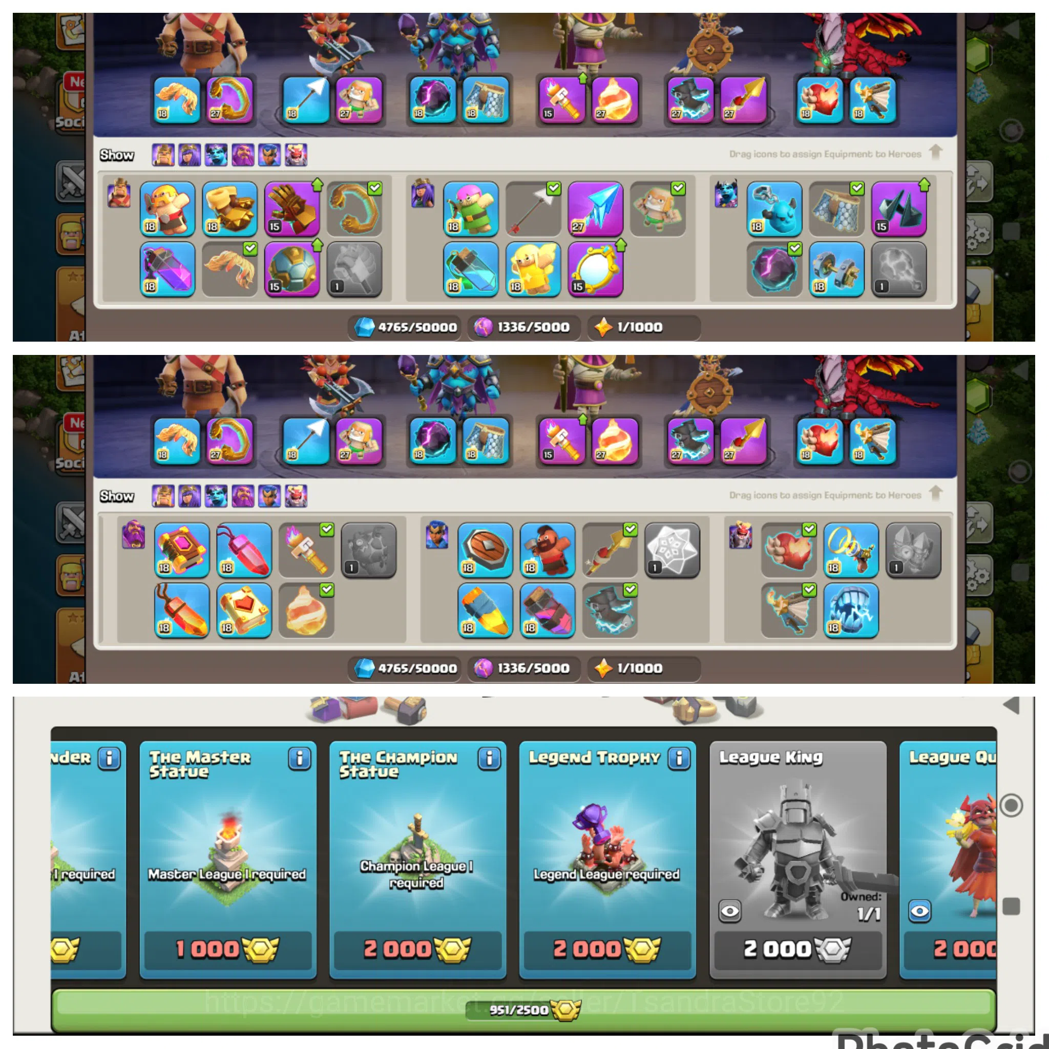 Clash of Clans Accounts High-End FLASH SALE 18 LVL 235 DEFENSE MAX EX LEGEND LEAGUE|4 HERO MAXED|EPIC MANY MAX|WALL MAXED|NC 3