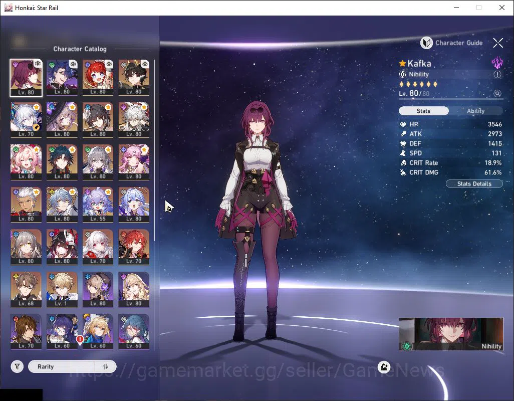 Honkai Star Rail Accounts Mid Game Asia|TL 70|12 Limited|[Kafka,Sunday,Hyacine,The Herta]+Sign,Yao Guang,B3 4