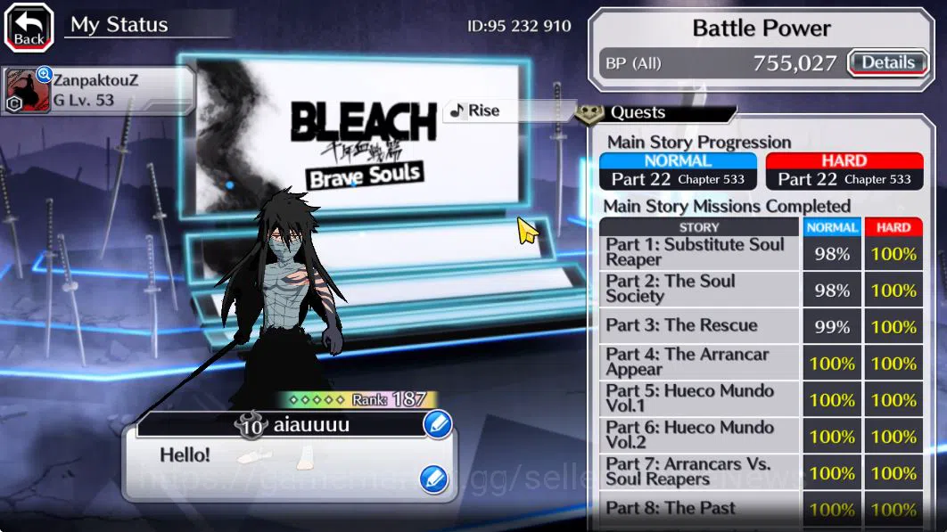 Bleach: Brave Souls Accounts [GLOBAL]51K Orb|Ichigo 10th Aniv,9th Aniv[Kenpachi image 4