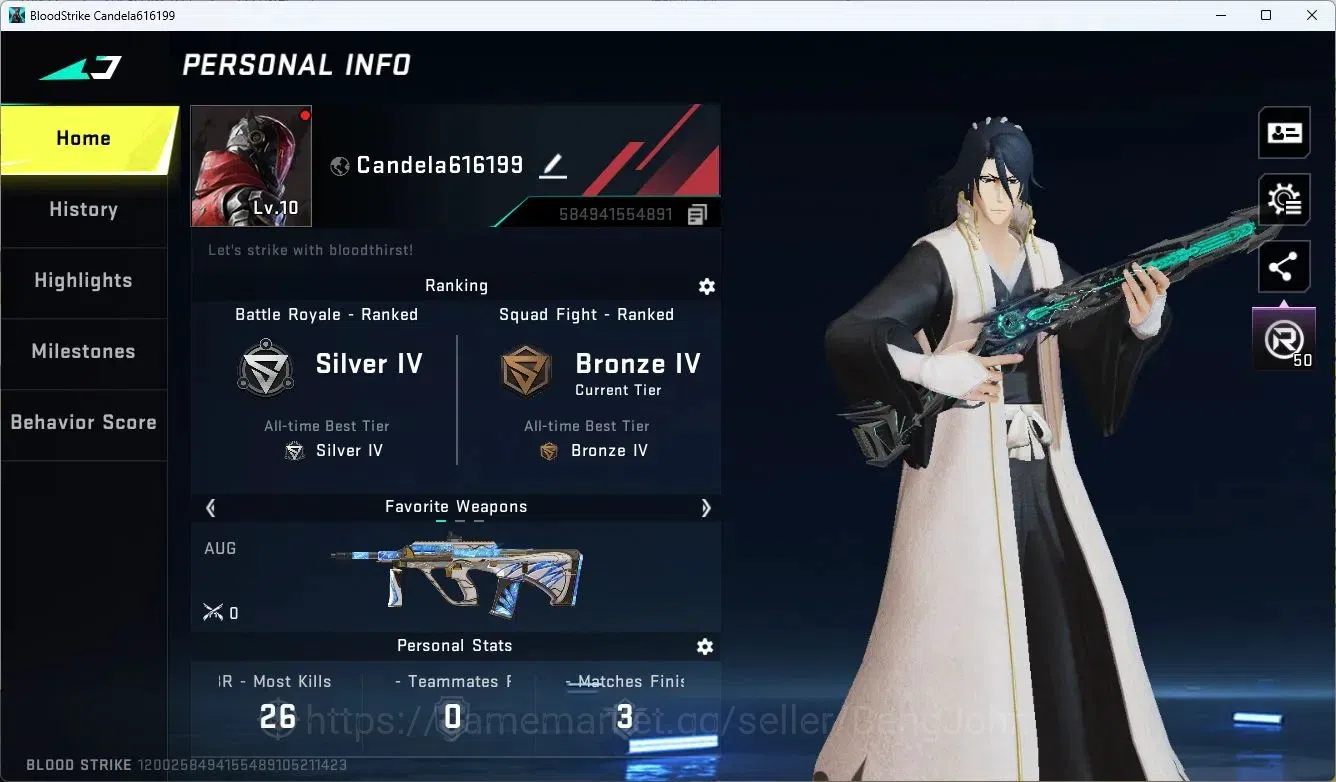 Blood Strike Accounts ASIA | Limited Butterfly Knife | Eternal M1887 | 4 image 2