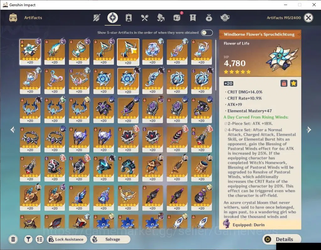 Genshin Impact Accounts ASIA|AR 57|Flins PremTeam|6 Limited+5(*5Wep)|[Duri image 6
