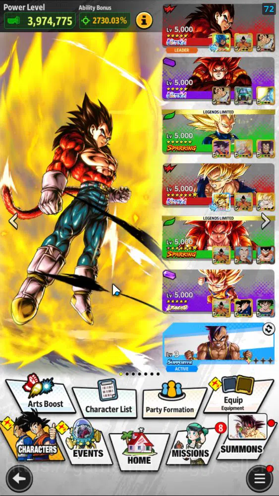 Dragon Ball Legends Accounts 277M Total Power|LV 158|1LR+3UL+16LL|SS 3 Goku(Min image 2