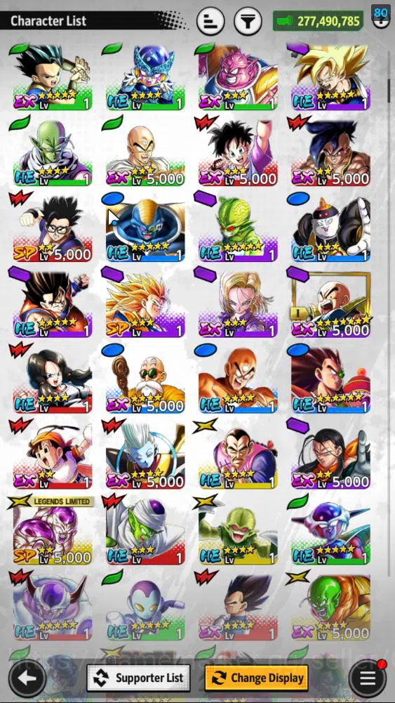 Dragon Ball Legends Accounts 277M Total Power|LV 158|1LR+3UL+16LL|SS 3 Goku(Min image 7
