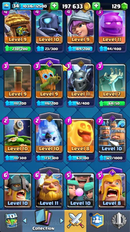 Clash Royale Accounts Lv 34|Trophy 7320|KTL 12|Total Card 119|3 Hero 7 E image 11