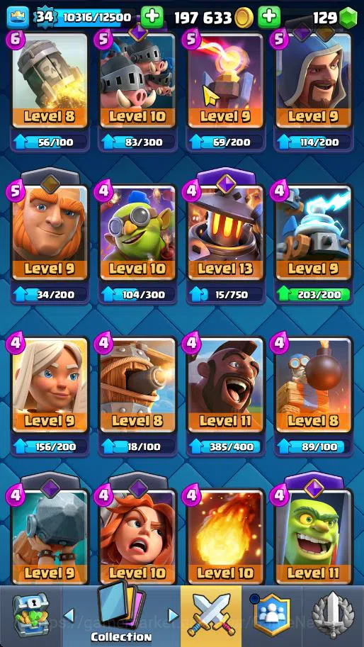 Clash Royale Accounts Lv 34|Trophy 7320|KTL 12|Total Card 119|3 Hero 7 E image 12