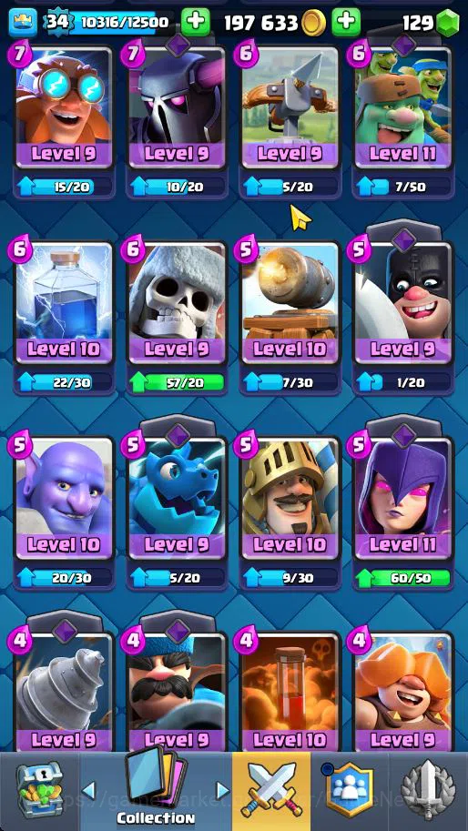 Clash Royale Accounts Lv 34|Trophy 7320|KTL 12|Total Card 119|3 Hero 7 E image 14