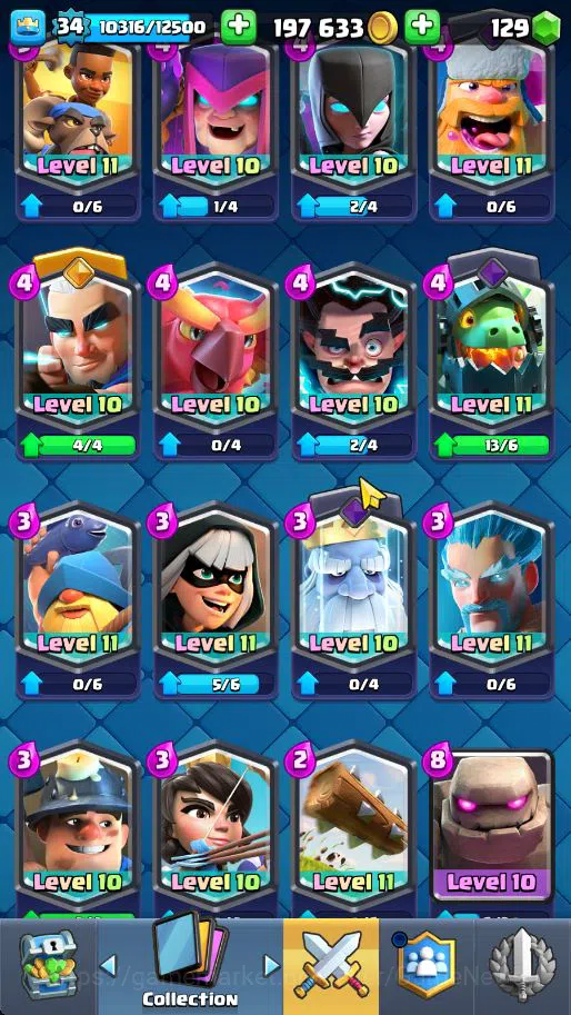 Clash Royale Accounts Lv 34|Trophy 7320|KTL 12|Total Card 119|3 Hero 7 E image 15