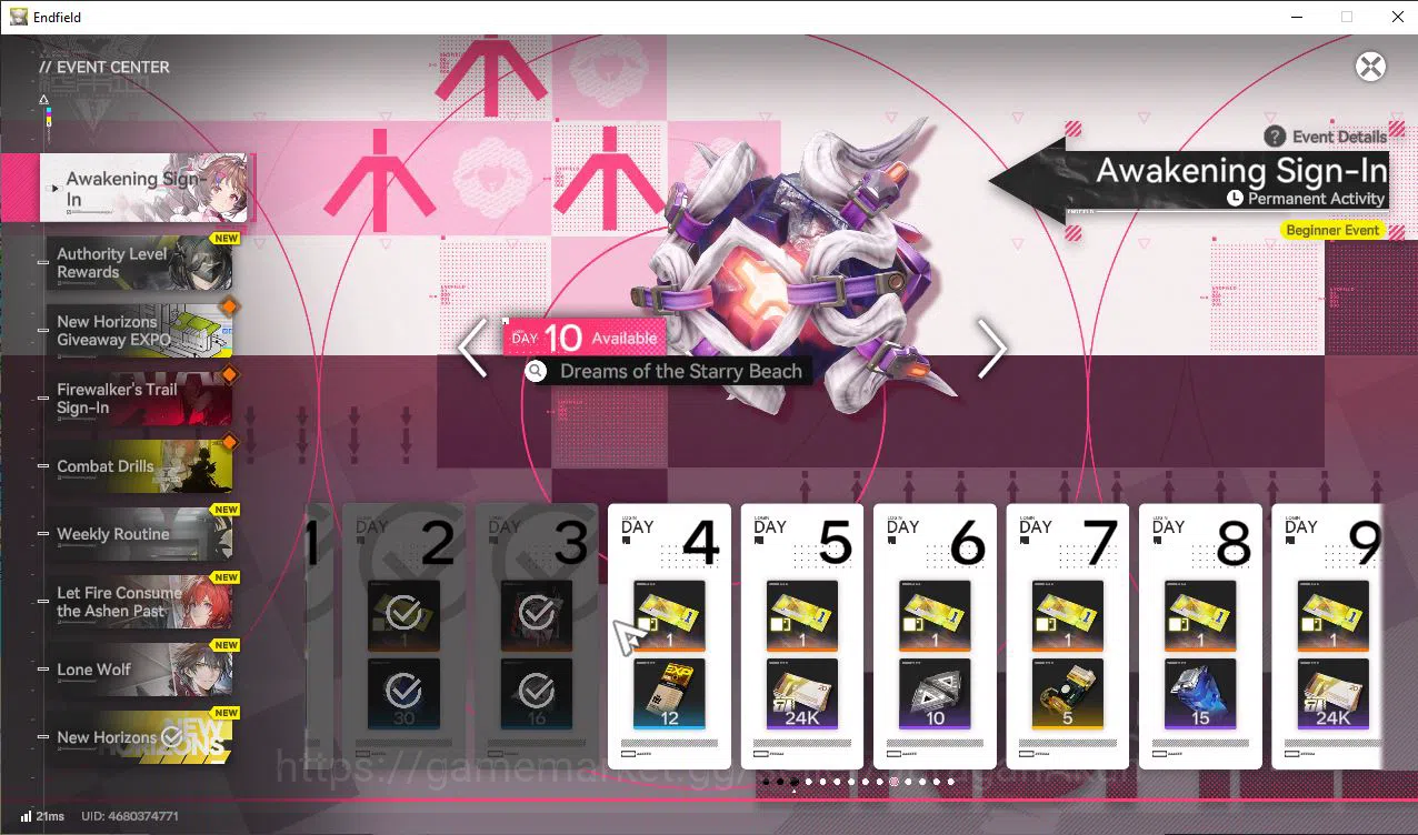 Arknights: Endfield Accounts ASIA LV11|Meta SSR Laevatain,Pogranichnik,Amber, Ardelia+Other SR Char|3 SSR Weap+10 SR 18
