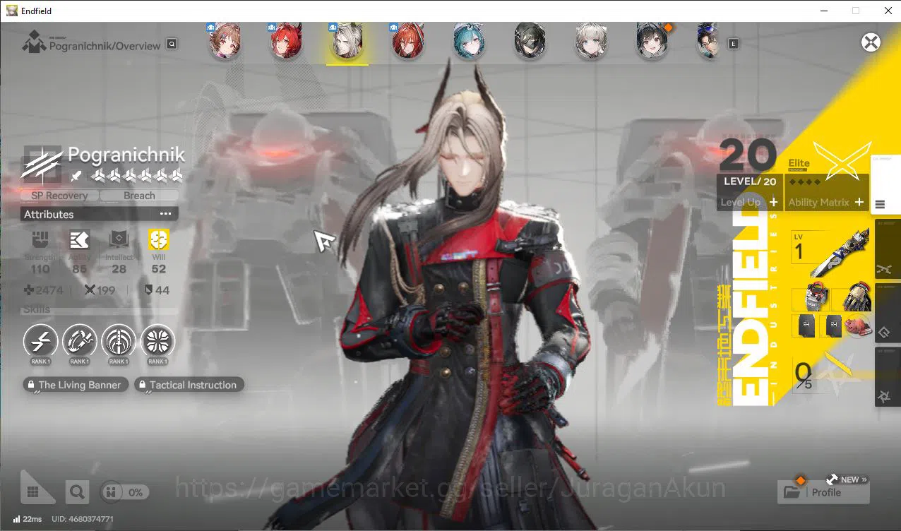 Arknights: Endfield Accounts ASIA LV11|Meta SSR Laevatain,Pogranichnik,Amber, Ardelia+Other SR Char|3 SSR Weap+10 SR 4