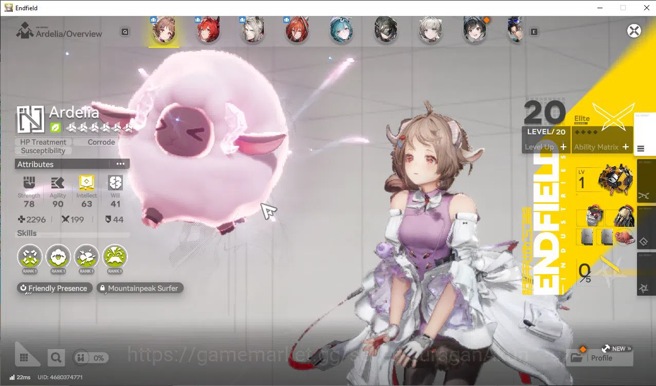 Arknights: Endfield Accounts ASIA LV11|Meta SSR Laevatain,Pogranichnik,Amber, Ardelia+Other SR Char|3 SSR Weap+10 SR 6