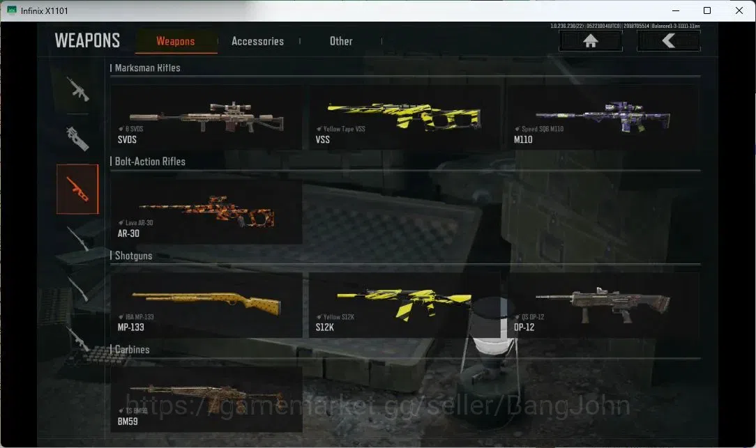 Arena Breakout Accounts High Value Mobile | LV 30 | SV 21.2 M | CV 10 M | SS T03, WP AR-57, Combust FAMAS, Abomi Vector 9 15