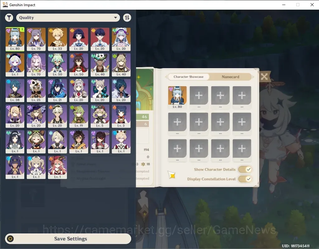 Genshin Impact Accounts Reroll ASIA|AR 46|Rate On|1 Limited + 3 Standard + 1 (*5 Weapon)| Ineffa |Keqing,Mizuki,Qiqi|Low 1