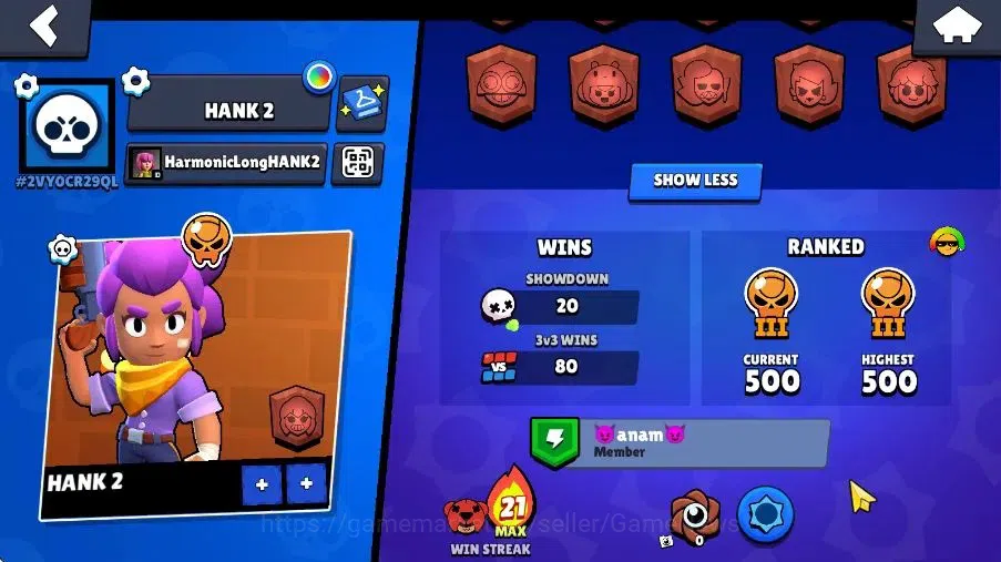 Brawl Stars Accounts 1554 Trophy|4K Bling|20 Brawlers 1 Max Lvl|4 Epic  image 3