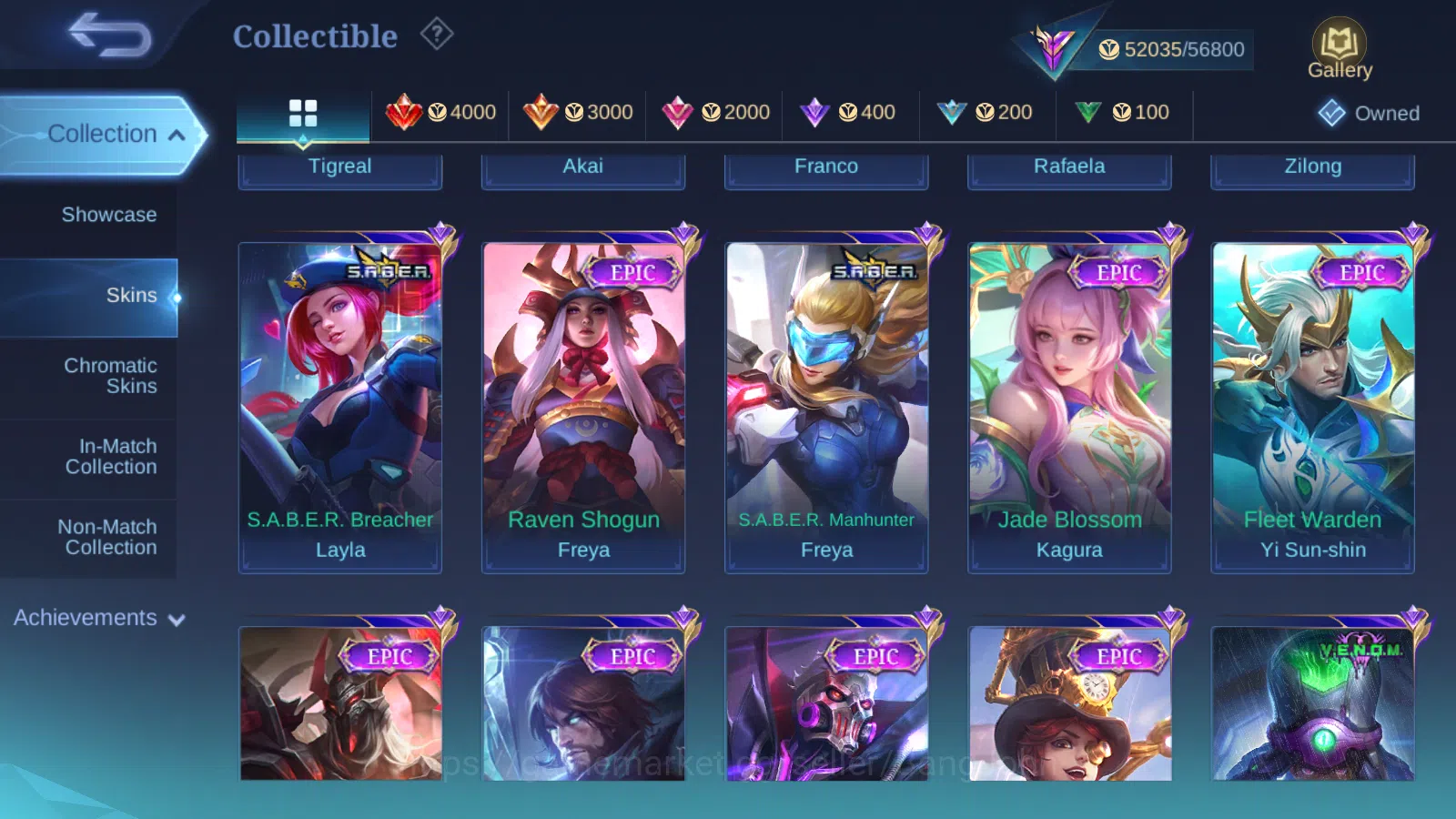 Mobile Legends: Bang Bang Accounts Hero 132|Skin 255|KOF Karina,CC Nata,Light Granger image 12
