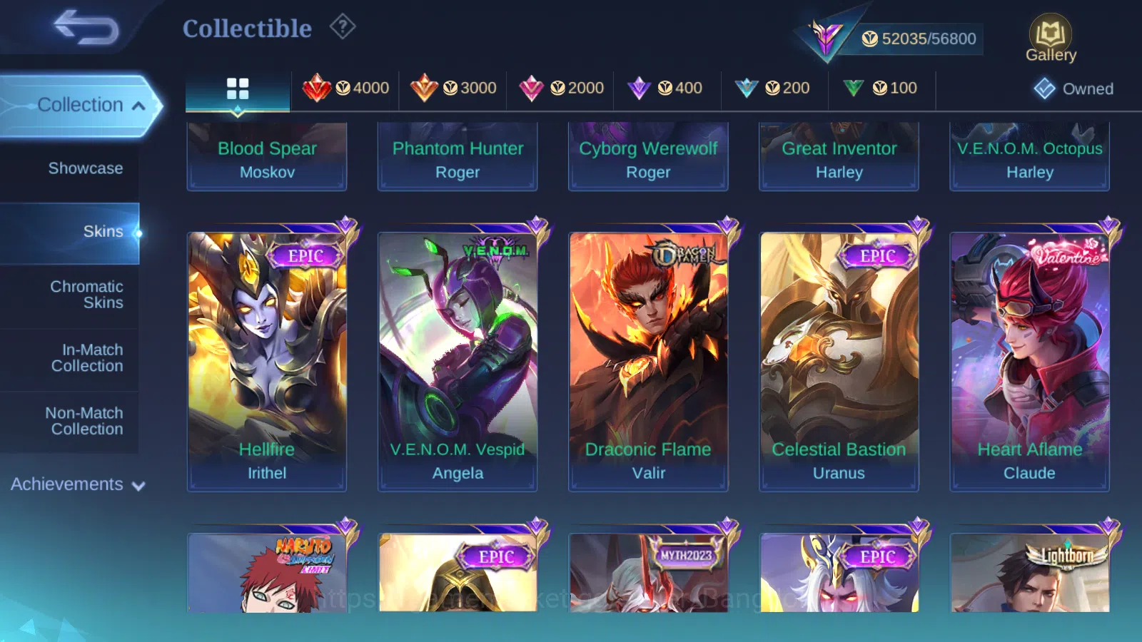 Mobile Legends: Bang Bang Accounts Hero 132|Skin 255|KOF Karina,CC Nata,Light Granger image 14