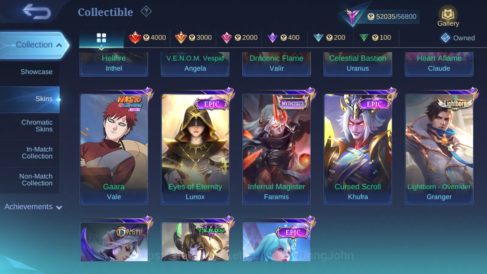 Mobile Legends: Bang Bang Accounts Hero 132|Skin 255|KOF Karina,CC Nata,Light Granger image 15