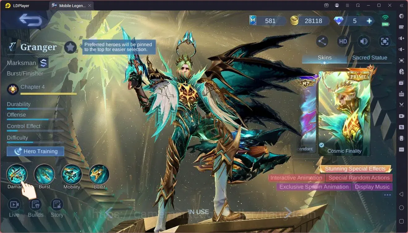 Mobile Legends: Bang Bang Accounts Global|Hero 79|Skin 120|Expert|Prime Granger|KOF K image 11