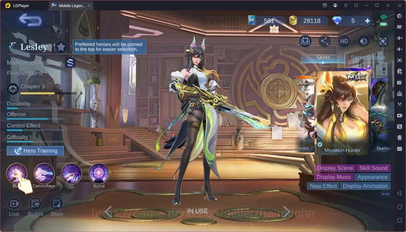 Mobile Legends: Bang Bang Accounts Global|Hero 79|Skin 120|Expert|Prime Granger|KOF K image 7