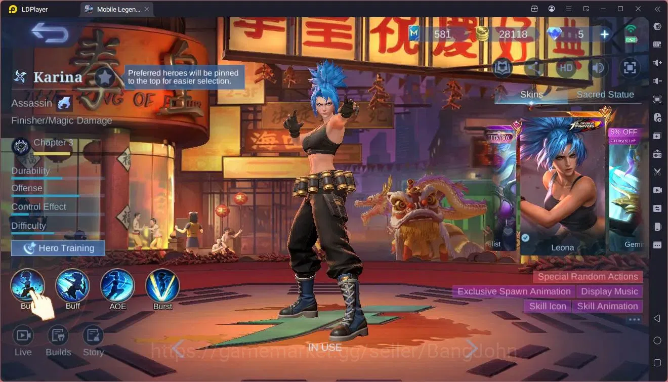 Mobile Legends: Bang Bang Accounts Global|Hero 79|Skin 120|Expert|Prime Granger|KOF K image 9