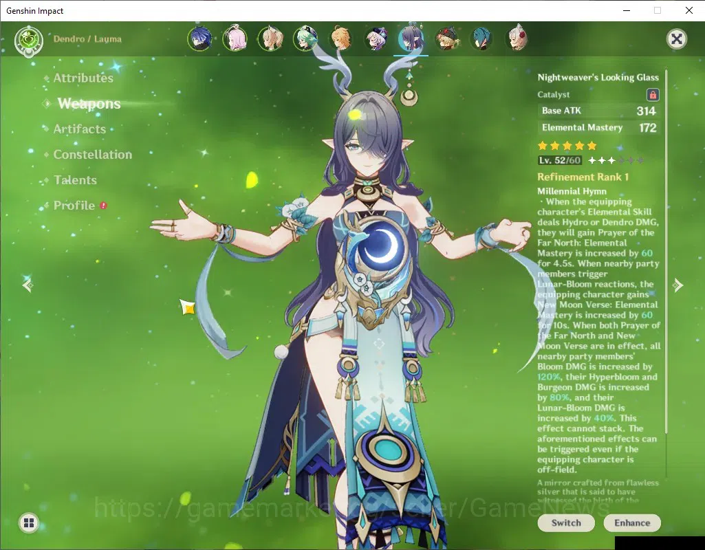 Genshin Impact Accounts ASIA | AR 39 | 2 Limited + 1 (*5Weapon) | Lauma+Si image 3