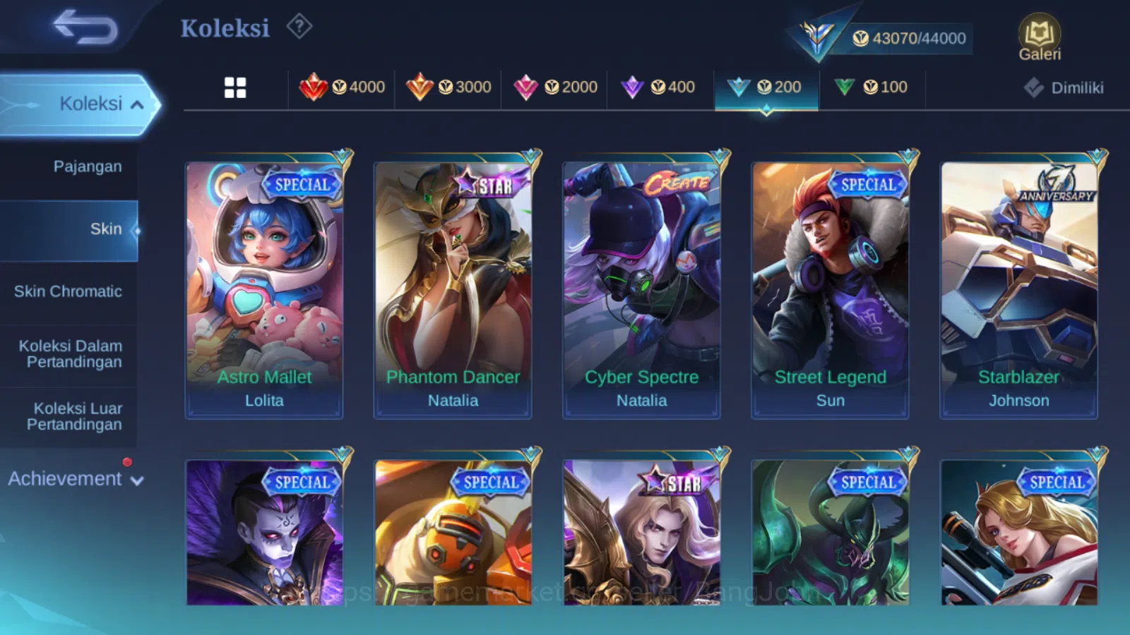 Mobile Legends: Bang Bang Accounts Hero 81 | skin 172 | kof guinevere | kof karina |  image 11
