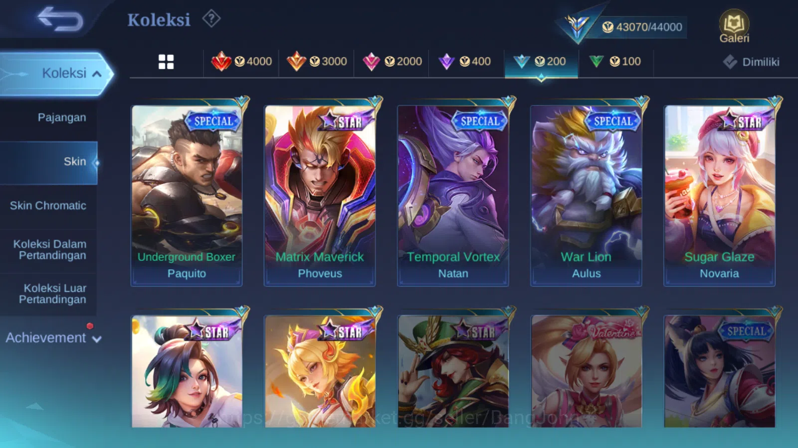 Mobile Legends: Bang Bang Accounts Hero 81 | skin 172 | kof guinevere | kof karina |  image 13
