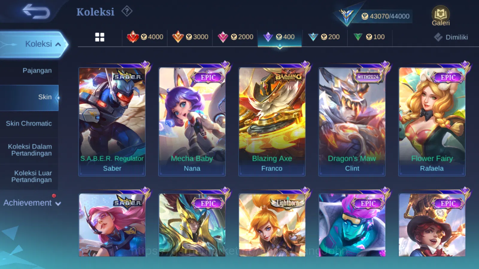 Mobile Legends: Bang Bang Accounts Hero 81 | skin 172 | kof guinevere | kof karina |  image 7