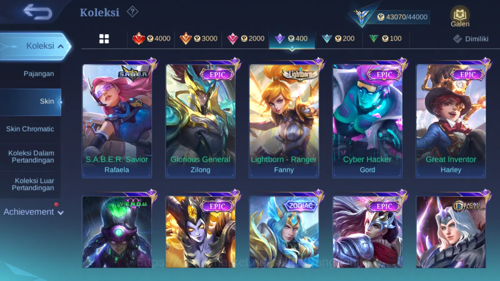 Mobile Legends: Bang Bang Accounts Hero 81 | skin 172 | kof guinevere | kof karina |  image 8
