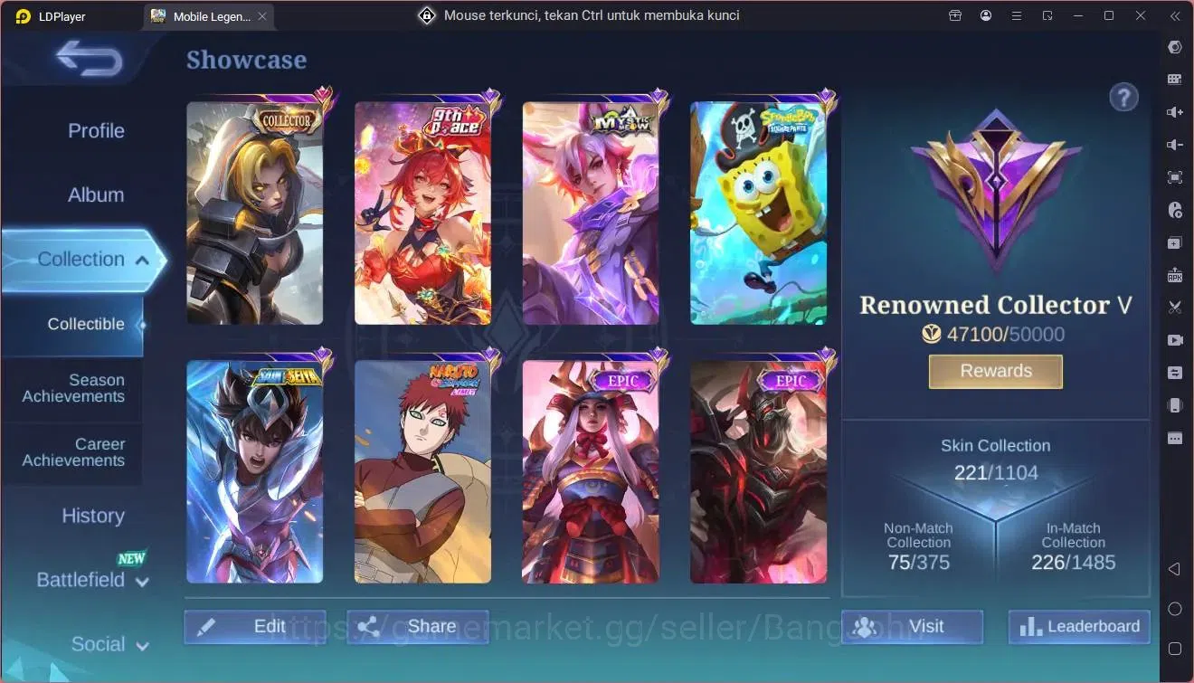 Mobile Legends: Bang Bang Accounts Global|Hero 125|Skin 221|Renowned|CC Natalia|9th F image 20