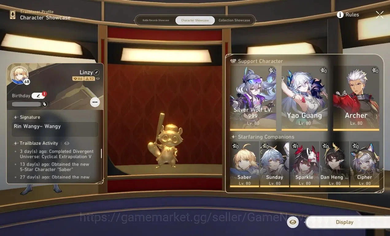 Honkai Star Rail Accounts ASIA|TL 68|12 Limited|Archer PremTeam|(SW Lv999 E1 image 6