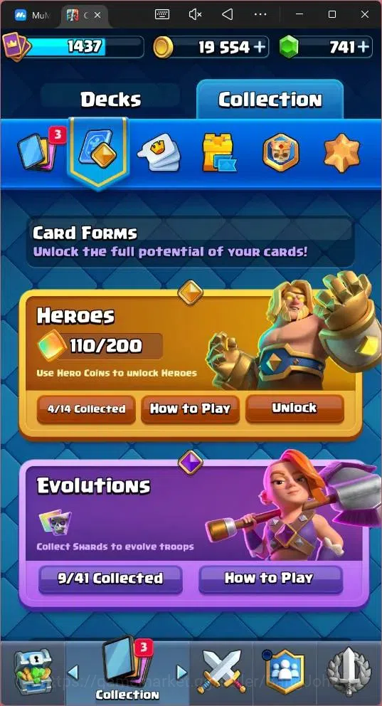 Clash Royale Accounts Global |CL 1437|KTL 14|Trophy 10586|121 Cards|8 Ch image 13