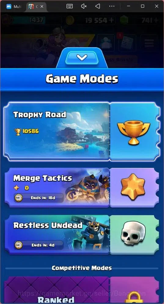 Clash Royale Accounts Global |CL 1437|KTL 14|Trophy 10586|121 Cards|8 Ch image 2