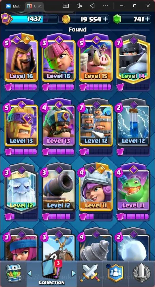 Clash Royale Accounts Global |CL 1437|KTL 14|Trophy 10586|121 Cards|8 Ch image 9