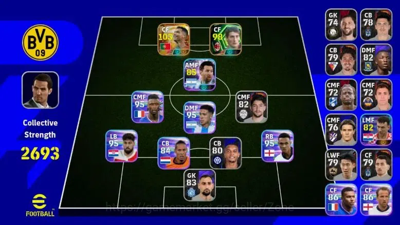eFootball Accounts Legends & Iconic Players Mobile|PW 2693|Big Time Cristiano Ronaldo 23 Jun'26, Epic Massaro, Showtime 1