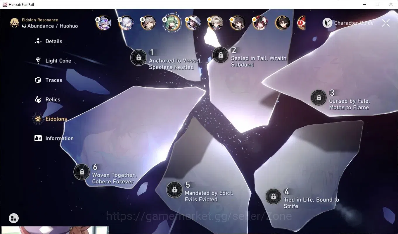 Honkai Star Rail Accounts Others ASIA|16 Lim L80 Characters|13 Signature LCs|Key LCs: Jing Yuan, Ruan Mei, Sparkle, Acheron 7