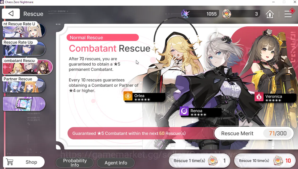 Chaos Zero Nightmare Accounts Global | Lv20 | Midgame 4 SSR (Haru,Khalipe,Luke,V image 7