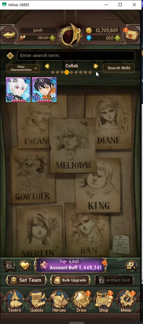 The Seven Deadly Sins: Grand Cross Accounts ASIA | 1.4M CC | DM 100 | 3UR Merlin & Escanor, op image 2