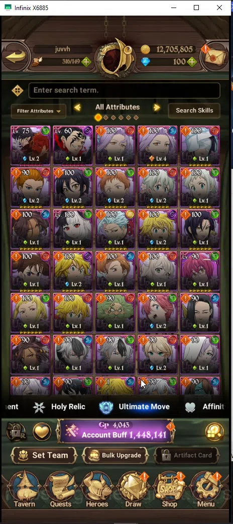 The Seven Deadly Sins: Grand Cross Accounts ASIA | 1.4M CC | DM 100 | 3UR Merlin & Escanor, op image 3