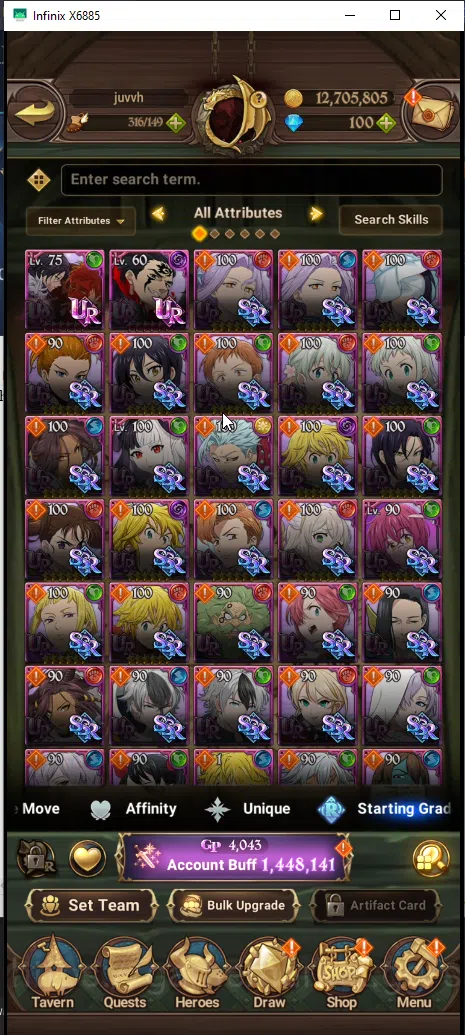 The Seven Deadly Sins: Grand Cross Accounts ASIA | 1.4M CC | DM 100 | 3UR Merlin & Escanor, op image 4
