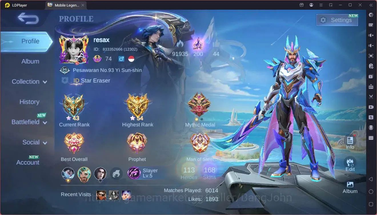Mobile Legends: Bang Bang Accounts GLOBAL Hero 113 Skin 168|CC Natalia|Meowkin Hunter image 12